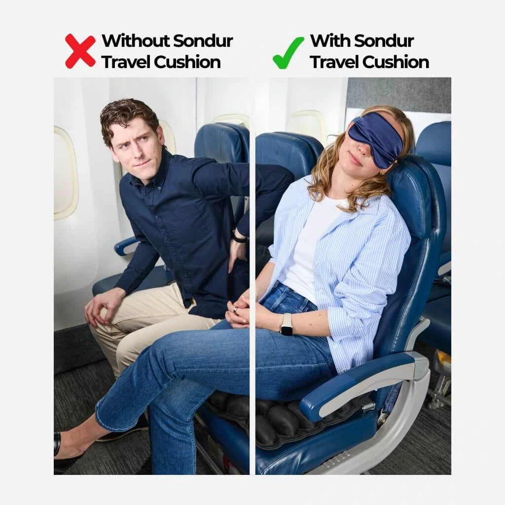 AirComfort™ Reisekissen – Aufblasbares Sitzkissen für Flüge